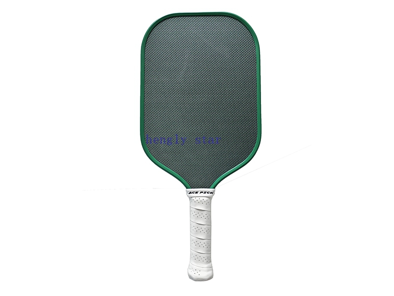 Hot Pressed Hybrid Carbon Fiber Aramid Fiber Greed Black Pickleball Paddle
