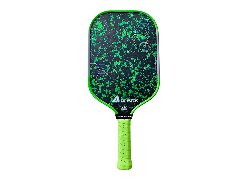 Hot Pressed green forged carbon pickleball paddle